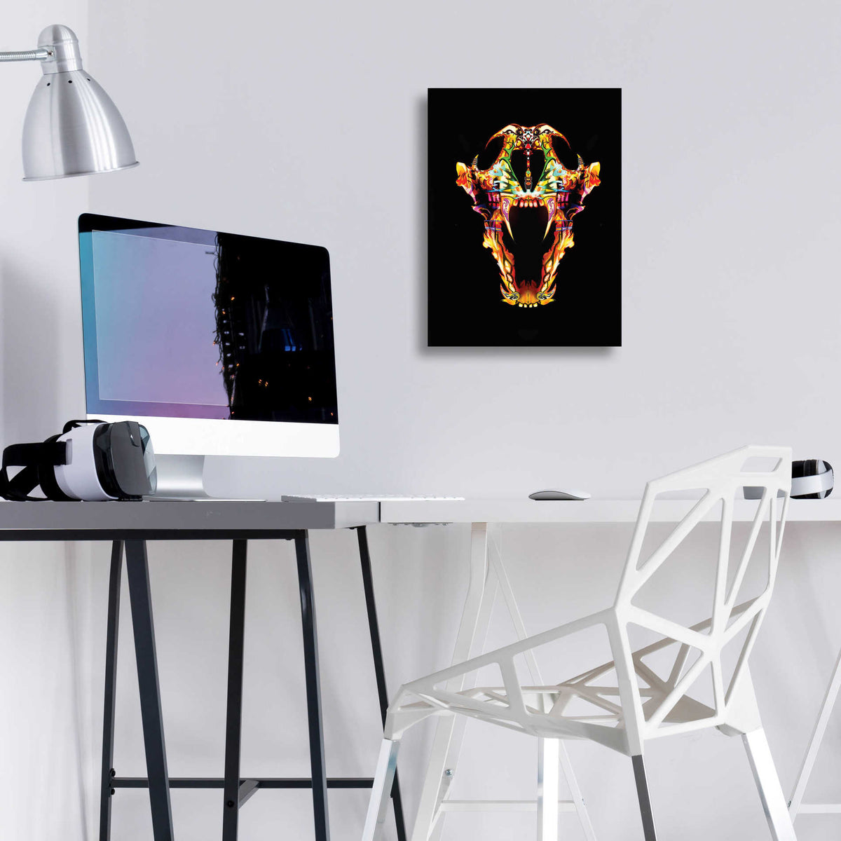Epic Art 'Undead Lone Wolf' by Michael Stewart, Acrylic Glass Wall Art,12x16