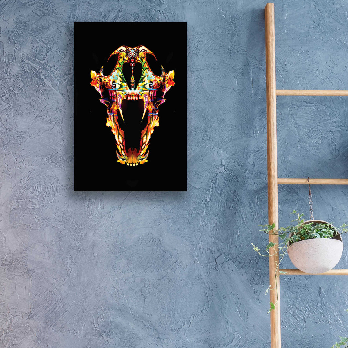 Epic Art 'Undead Lone Wolf' by Michael Stewart, Acrylic Glass Wall Art,16x24