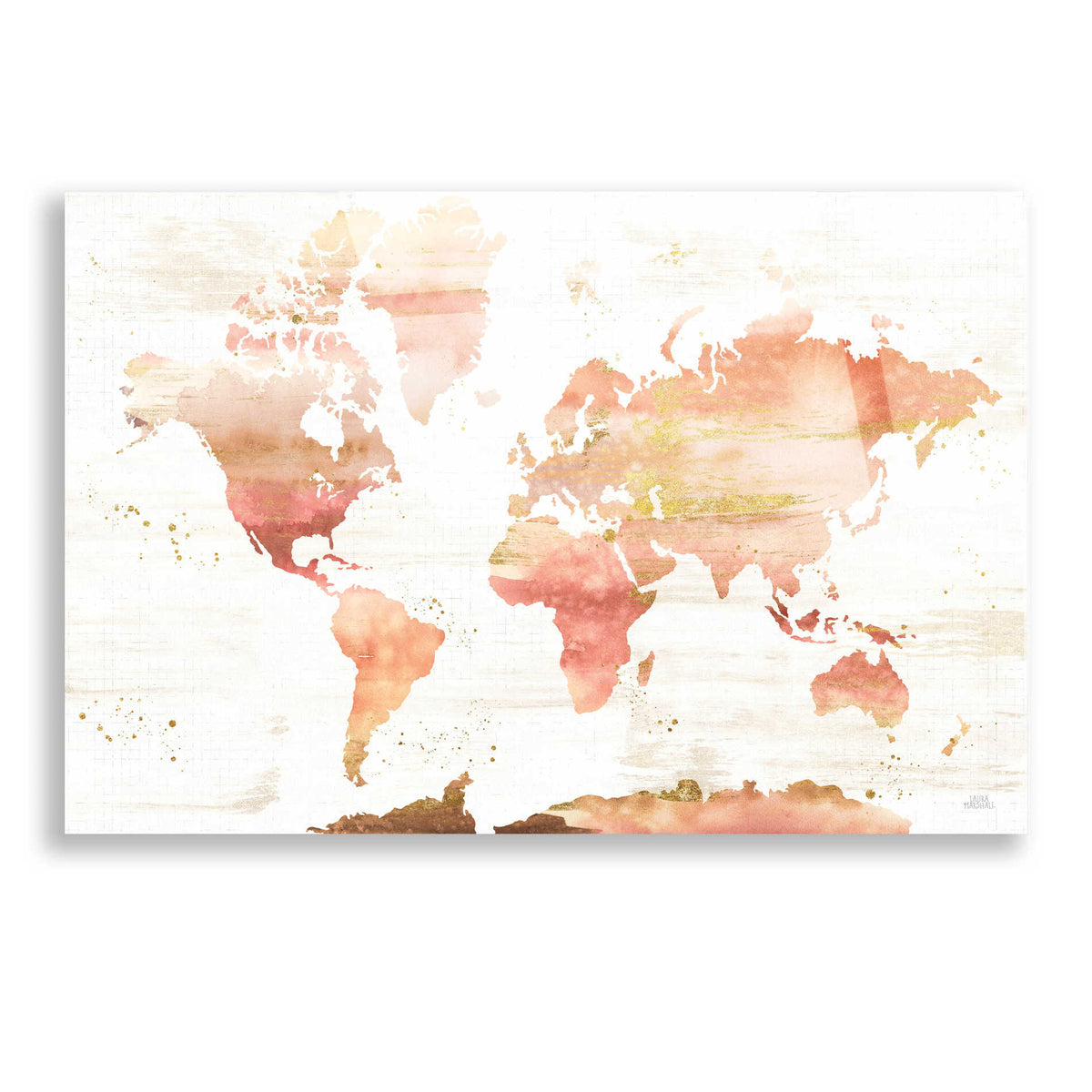 Epic Art 'Desert Blooms Abstract Map' by Laura Marshall, Acrylic Glass Wall Art
