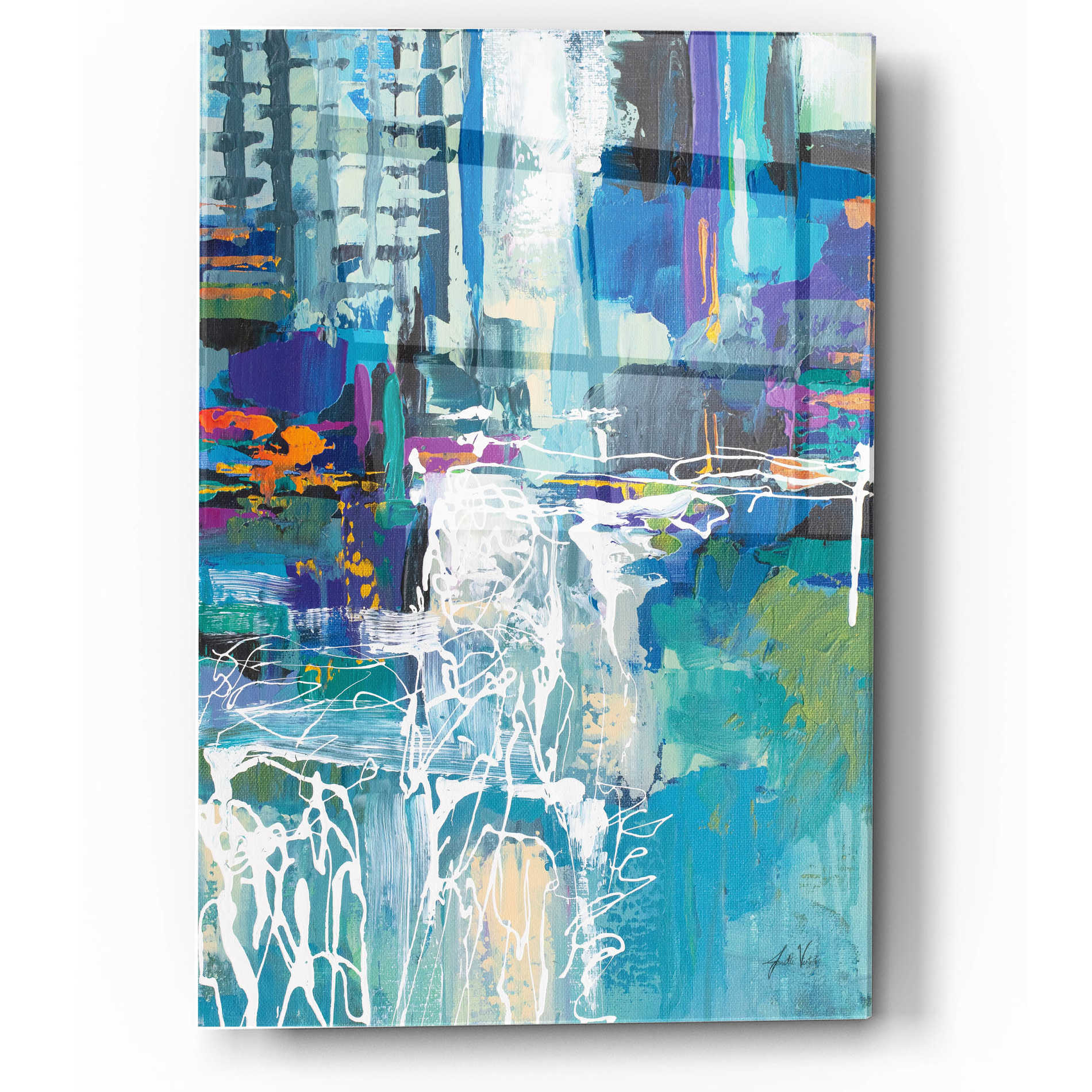 Epic Art 'Motion' by Jeanette Vertentes, Acrylic Glass Wall Art,12x16
