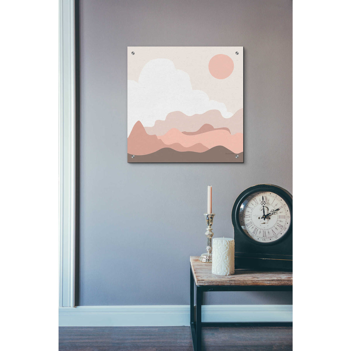 Epic Art 'Mountainous I' by Sara Zieve Miller, Acrylic Glass Wall Art,24x24