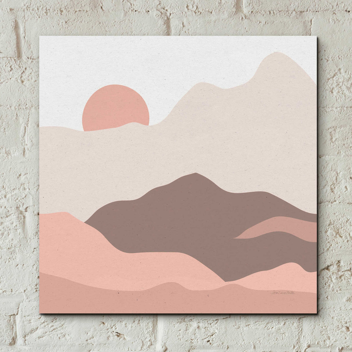 Epic Art 'Mountainous II' by Sara Zieve Miller, Acrylic Glass Wall Art,12x12