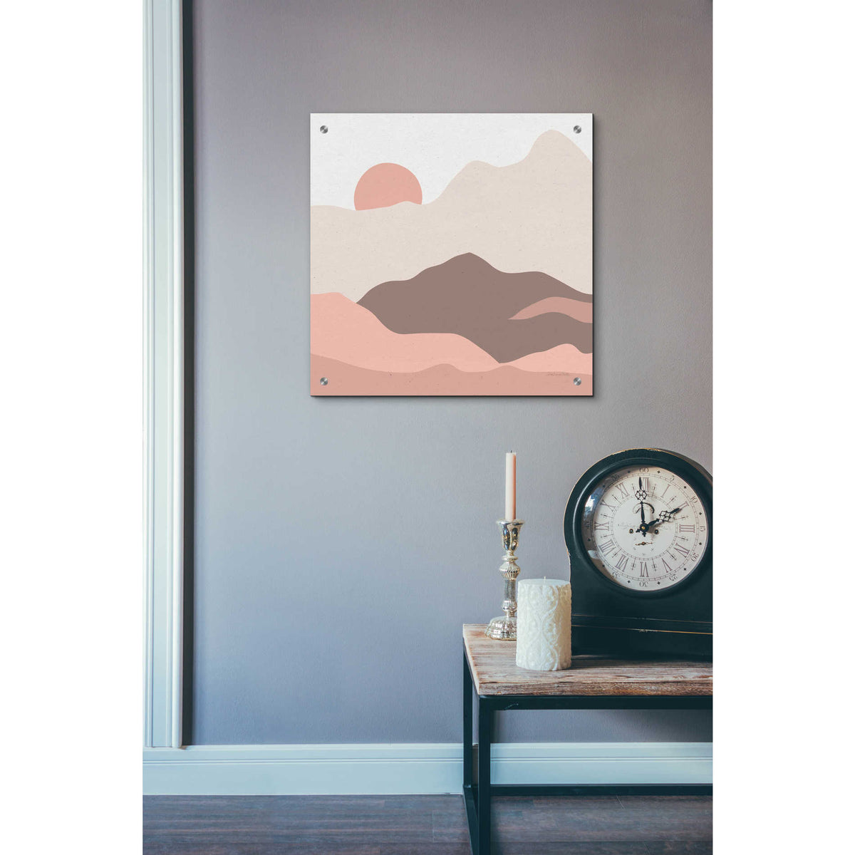 Epic Art 'Mountainous II' by Sara Zieve Miller, Acrylic Glass Wall Art,24x24