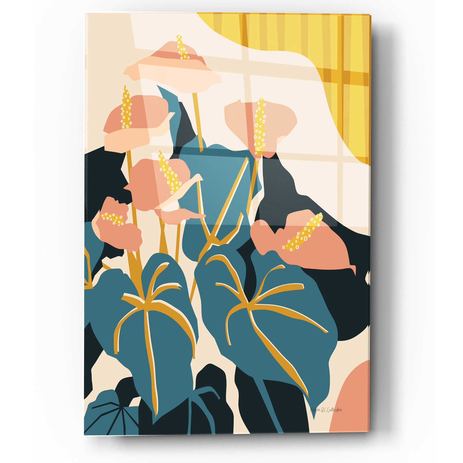 anthurium art Epic Art 'Anthurium' by Megan Gallagher, Acrylic Glass Wall Art