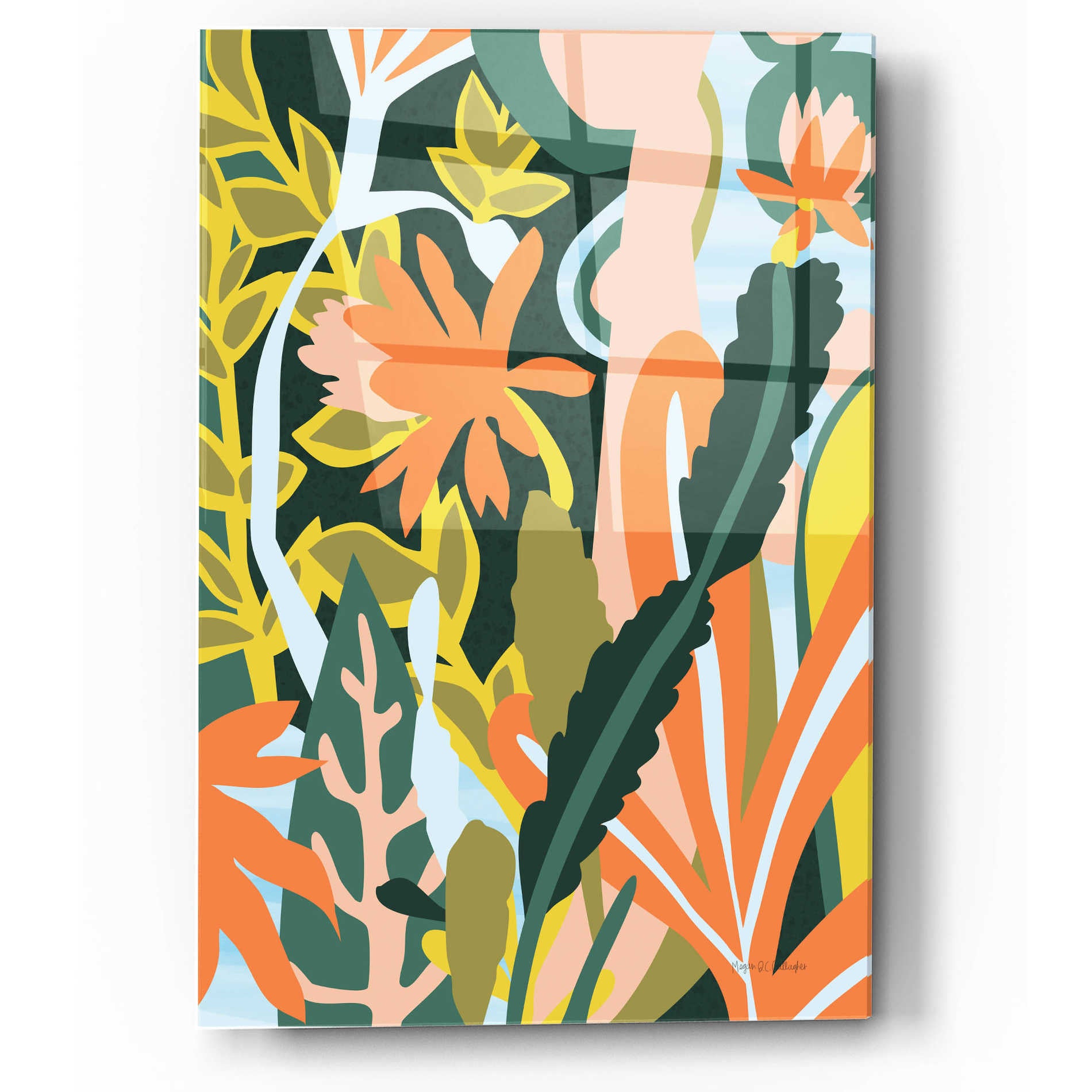 Epic Art 'Cactus Flower' by Megan Gallagher, Acrylic Glass Wall Art,12x16