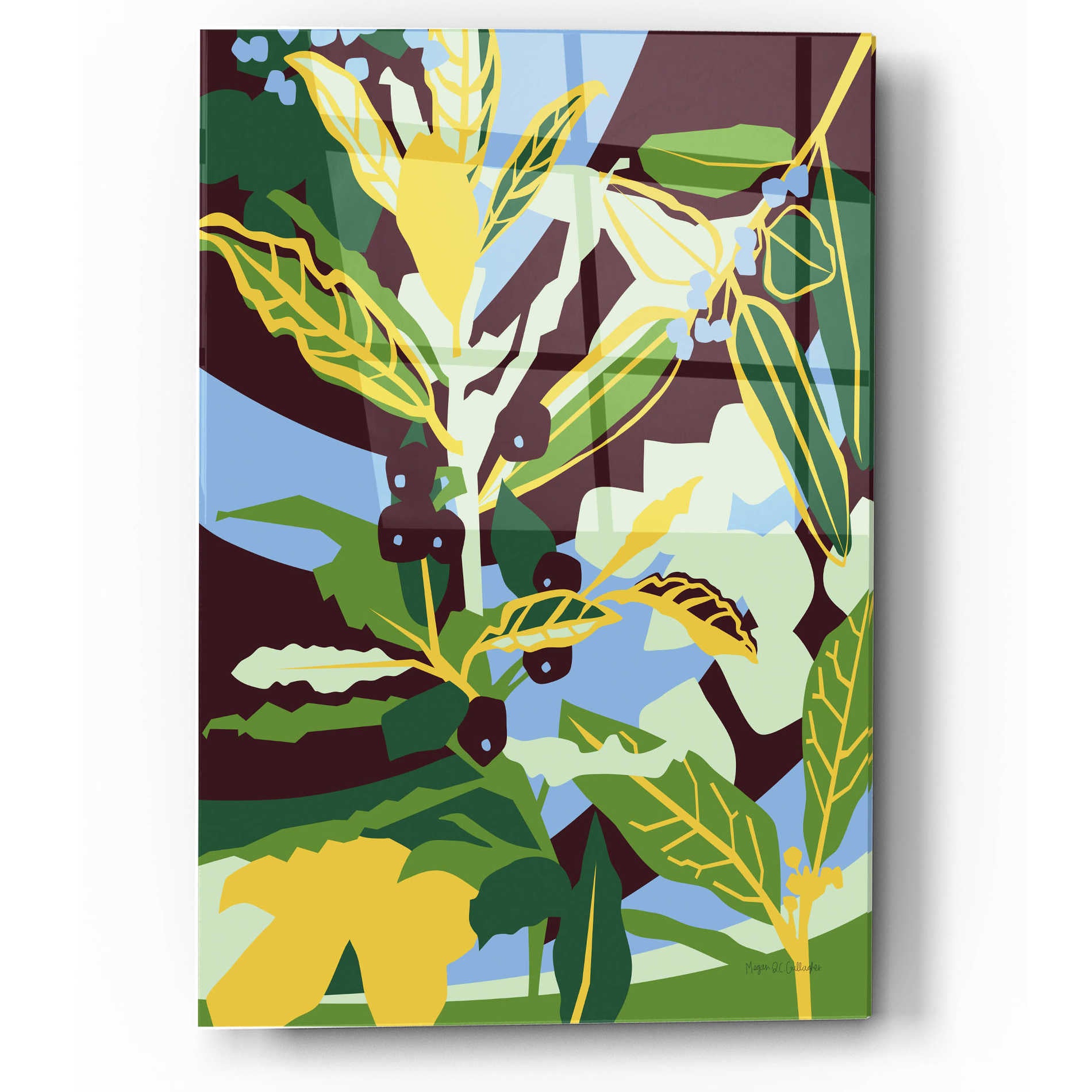 Epic Art 'Bay Leaf' by Megan Gallagher, Acrylic Glass Wall Art,12x16