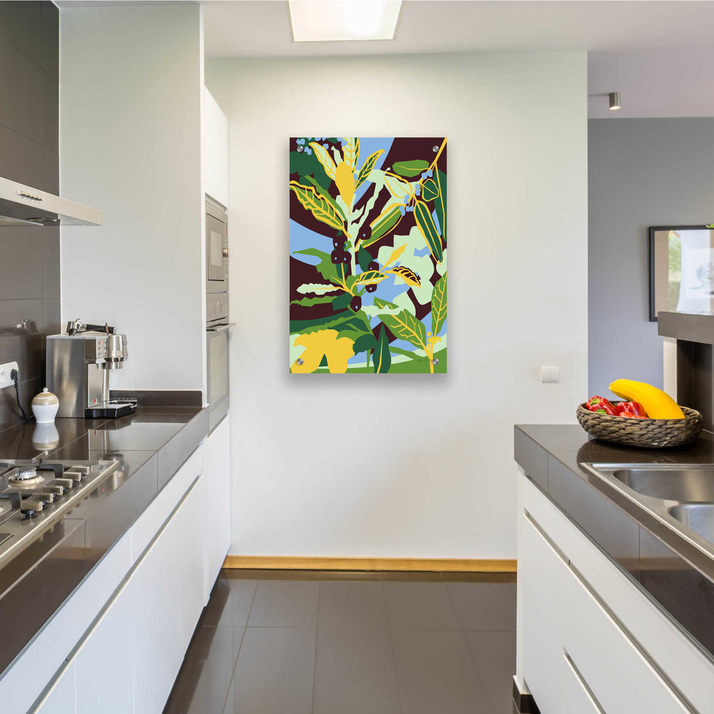 Epic Art 'Bay Leaf' by Megan Gallagher, Acrylic Glass Wall Art,24x36