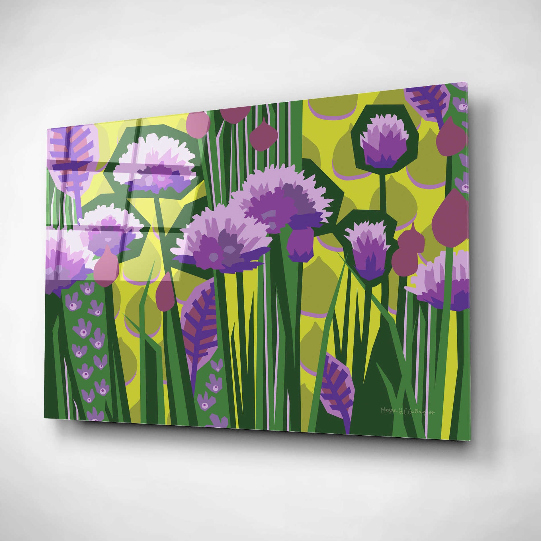Epic Art 'Chives I' by Megan Gallagher, Acrylic Glass Wall Art,16x12
