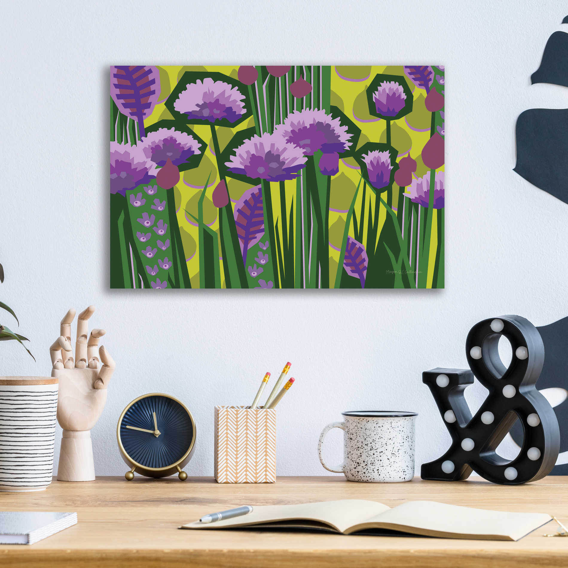 Epic Art 'Chives I' by Megan Gallagher, Acrylic Glass Wall Art,16x12