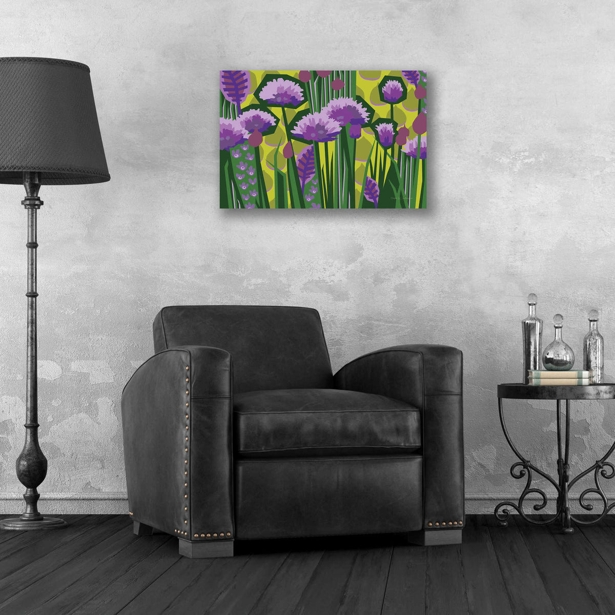 Epic Art 'Chives I' by Megan Gallagher, Acrylic Glass Wall Art,24x16