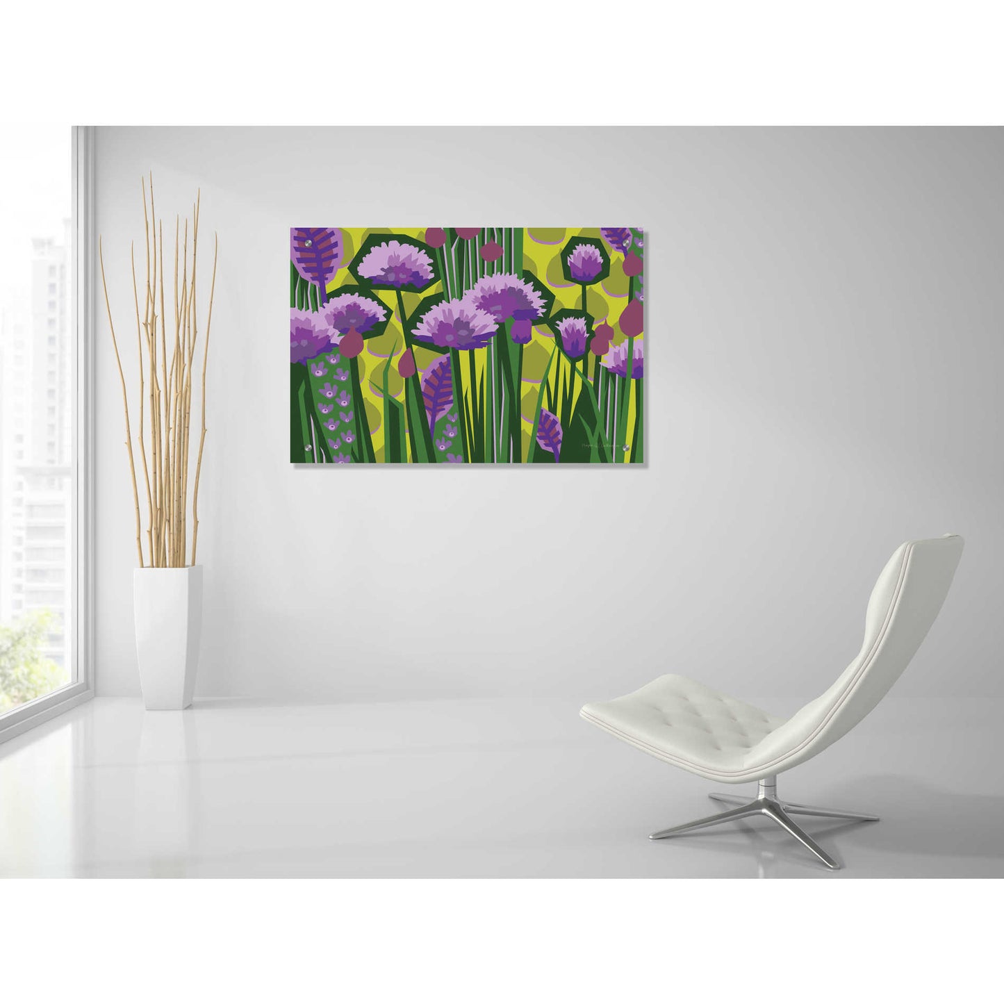 Epic Art 'Chives I' by Megan Gallagher, Acrylic Glass Wall Art,36x24