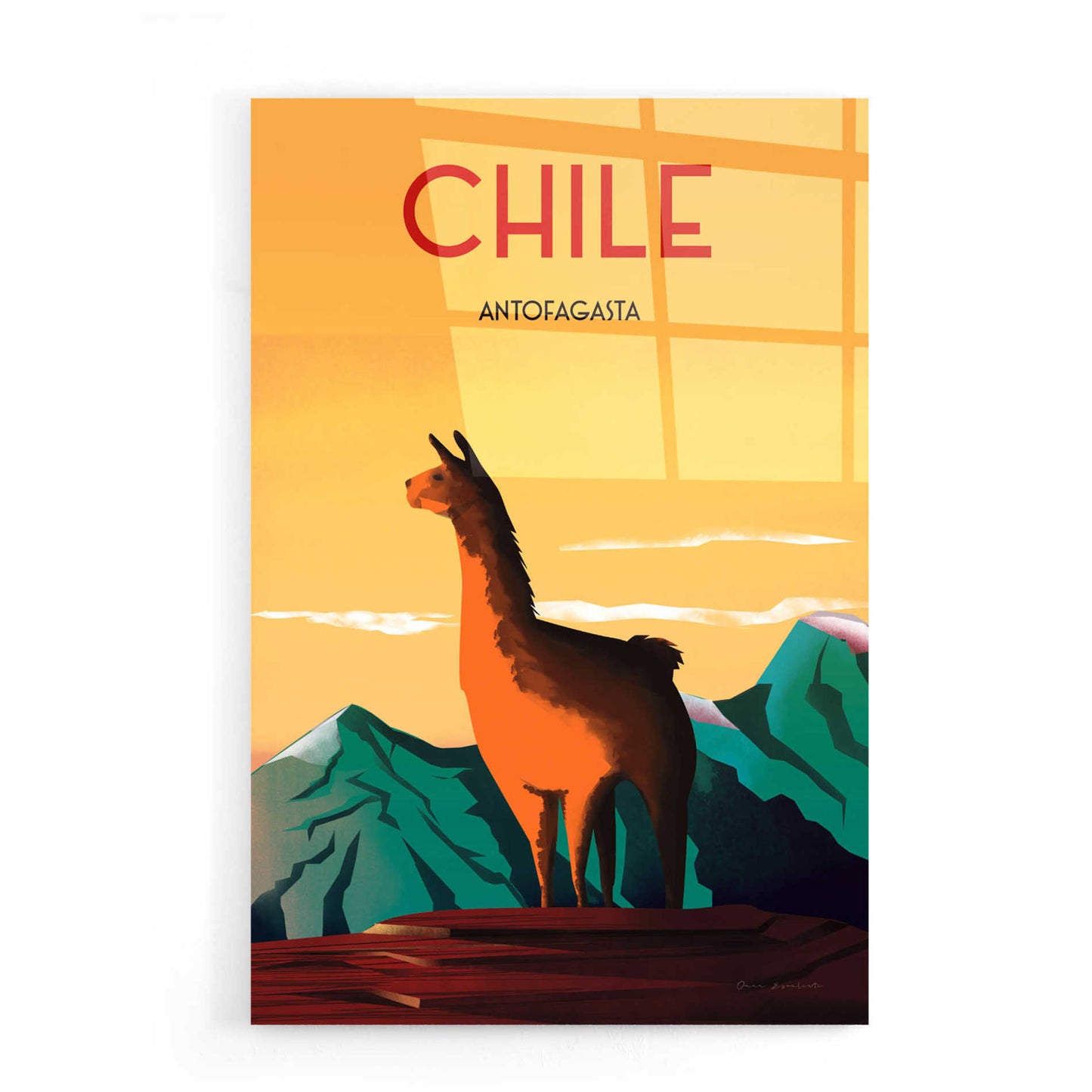 Epic Art 'Chile' by Omar Escalante, Acrylic Glass Wall Art,16x24