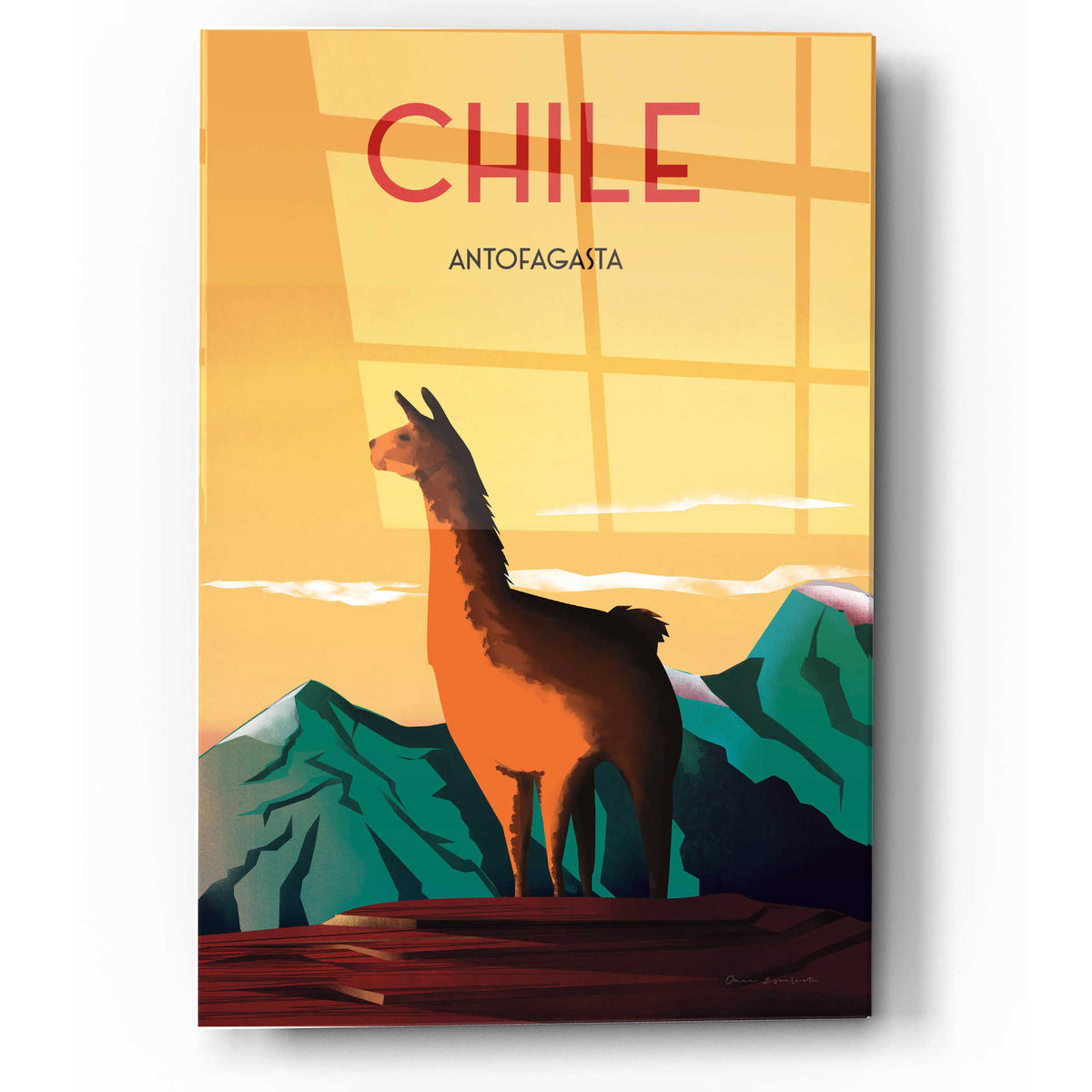 Epic Art 'Chile' by Omar Escalante, Acrylic Glass Wall Art