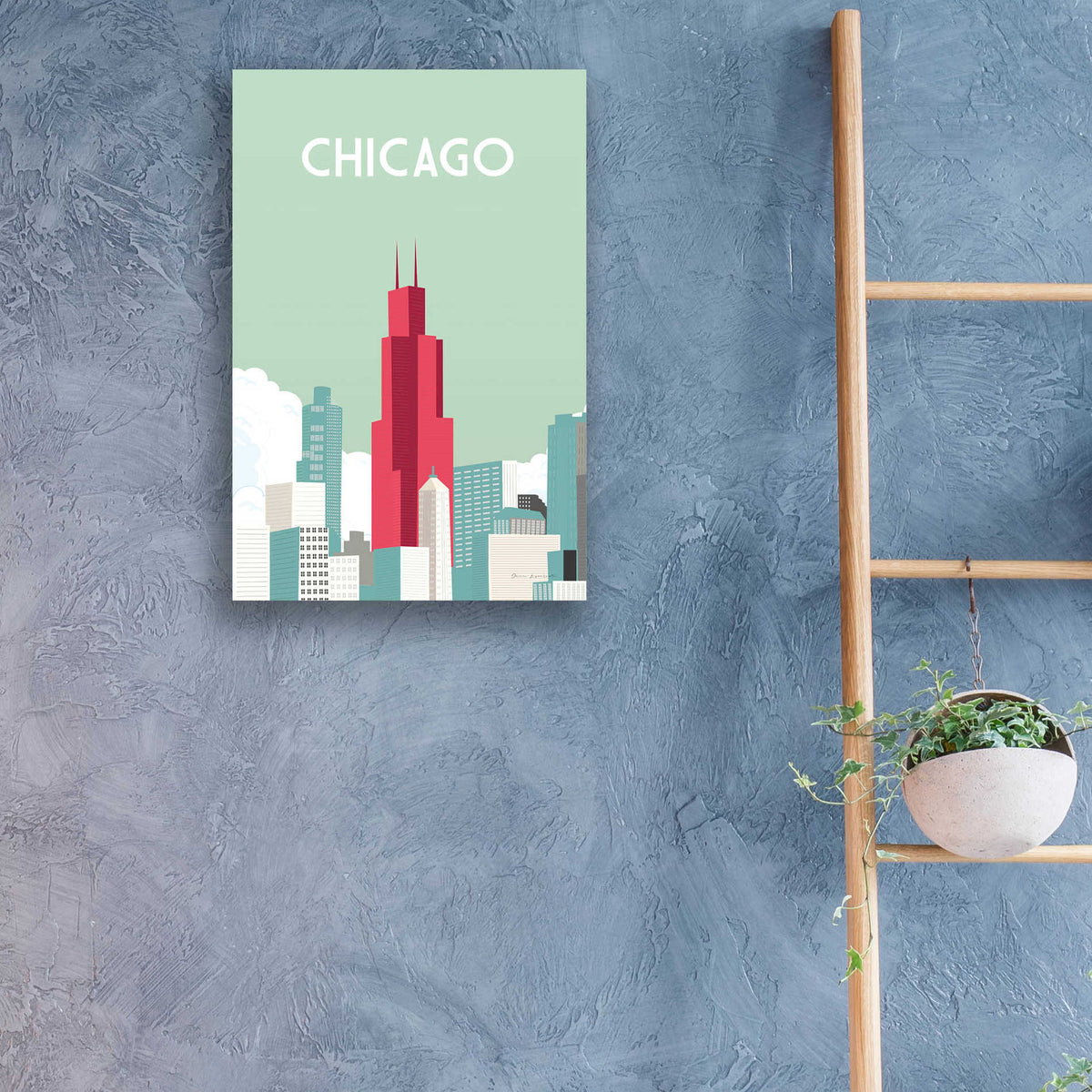 Epic Art 'Chicago' by Omar Escalante, Acrylic Glass Wall Art,16x24