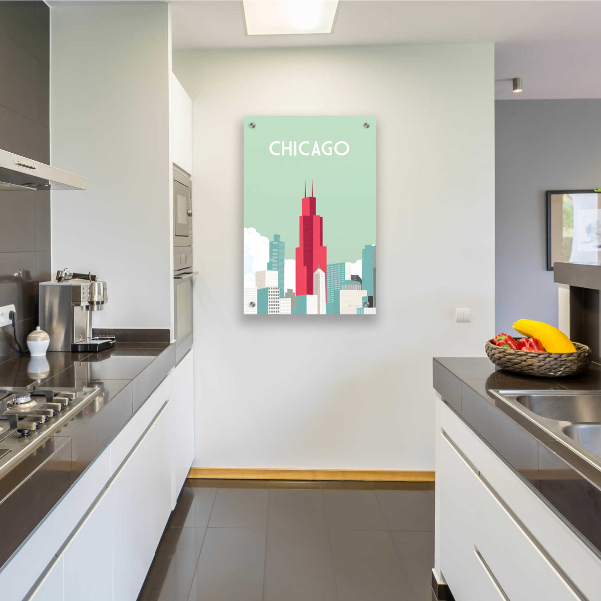 Epic Art 'Chicago' by Omar Escalante, Acrylic Glass Wall Art,24x36