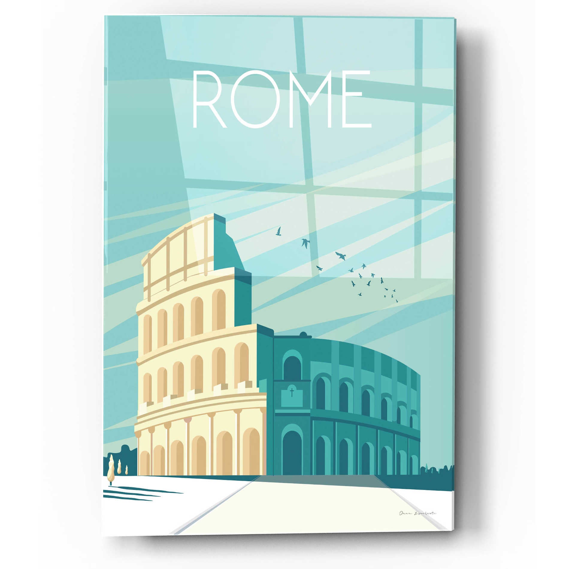 Epic Art 'Rome' by Omar Escalante, Acrylic Glass Wall Art,12x16