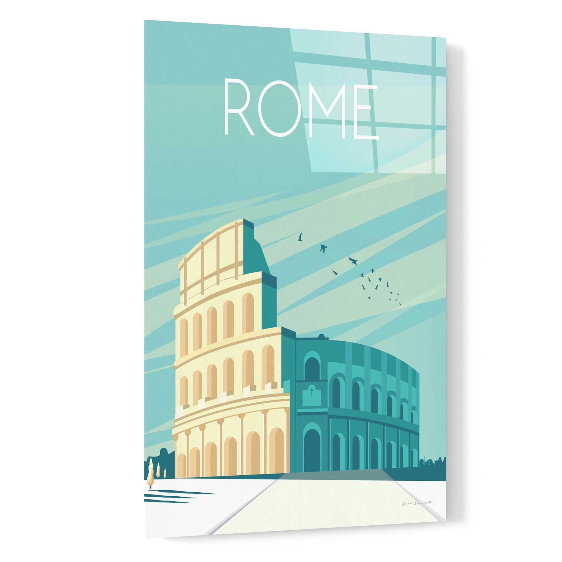 Epic Art 'Rome' by Omar Escalante, Acrylic Glass Wall Art,16x24
