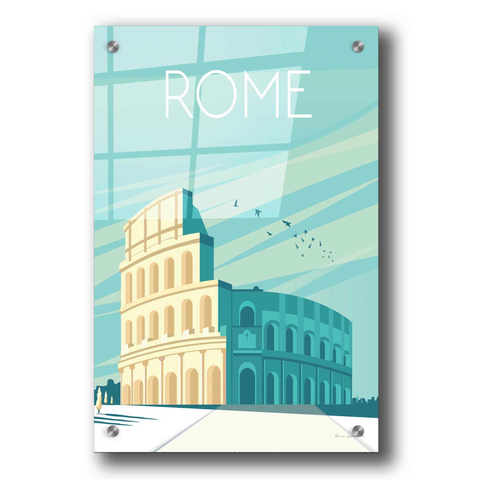 Epic Art 'Rome' by Omar Escalante, Acrylic Glass Wall Art,24x36