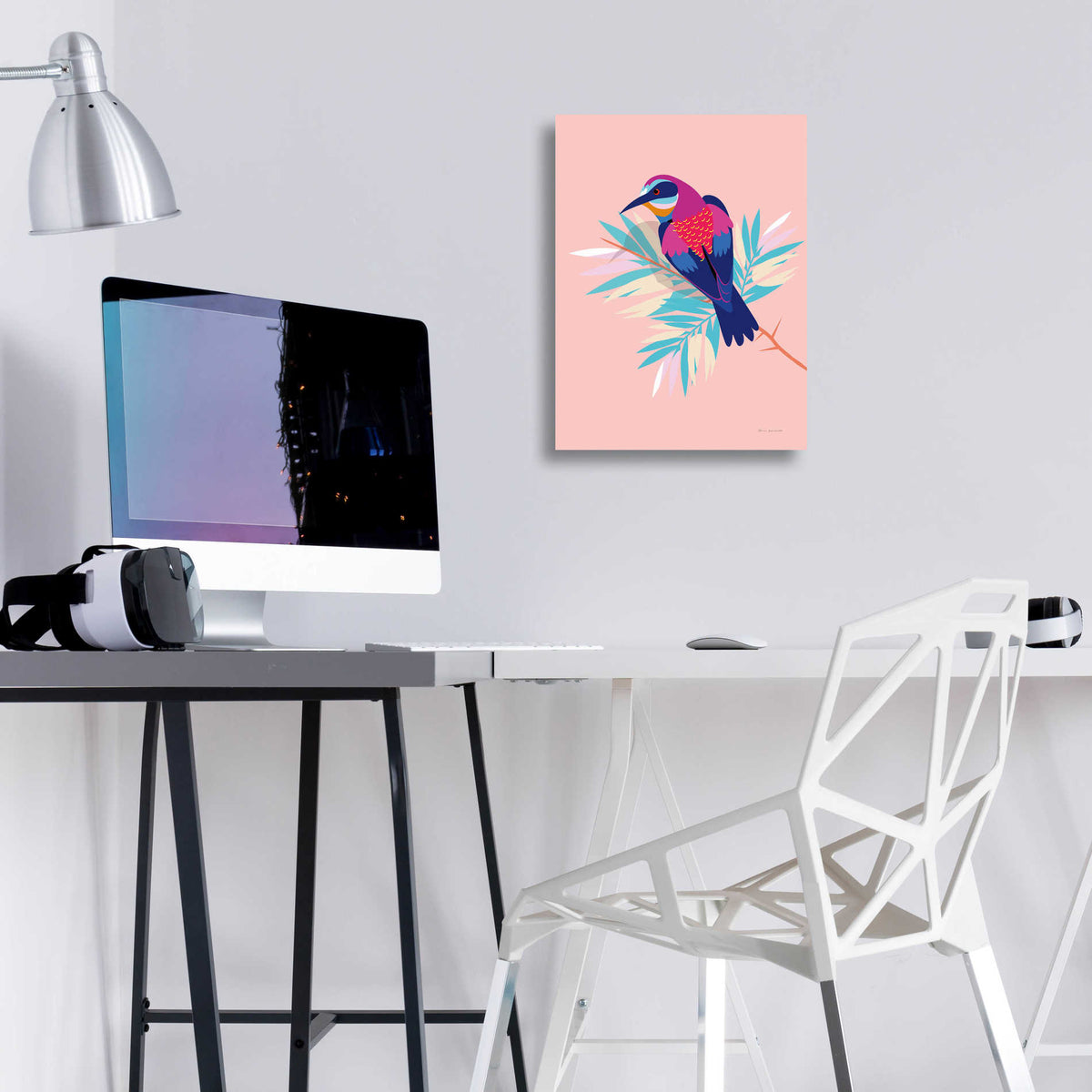 Epic Art 'Exotic Birds II' by Omar Escalante, Acrylic Glass Wall Art,12x16