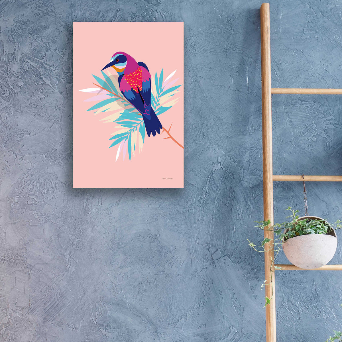 Epic Art 'Exotic Birds II' by Omar Escalante, Acrylic Glass Wall Art,16x24