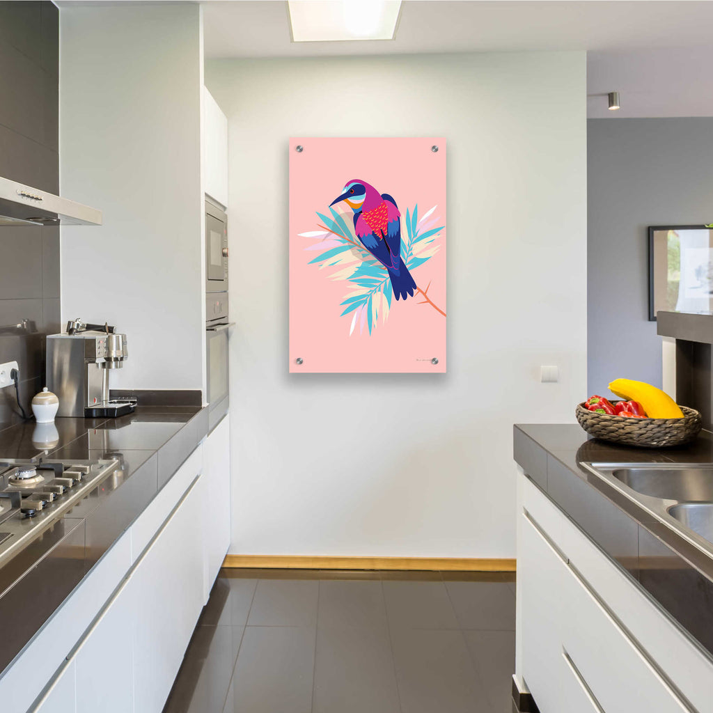 Epic Art 'Exotic Birds II' by Omar Escalante, Acrylic Glass Wall Art,24x36