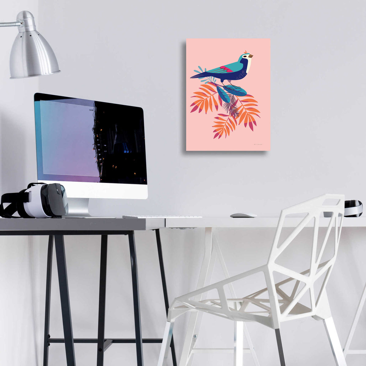 Epic Art 'Exotic Birds III' by Omar Escalante, Acrylic Glass Wall Art,12x16