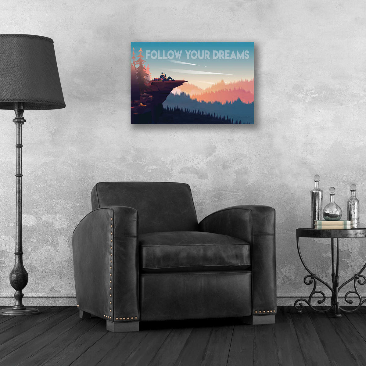 Epic Art 'Follow Your Dreams' by Omar Escalante, Acrylic Glass Wall Art,24x16