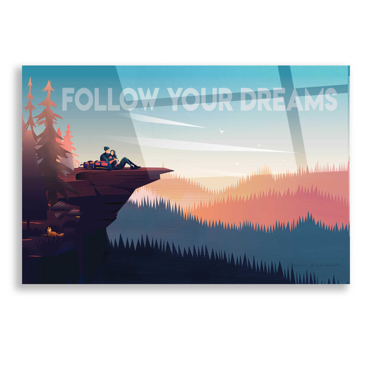 Epic Art 'Follow Your Dreams' by Omar Escalante, Acrylic Glass Wall Art