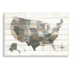 Epic Art 'Barnboard Map Neutral' by Sue Schlabach, Acrylic Glass Wall Art