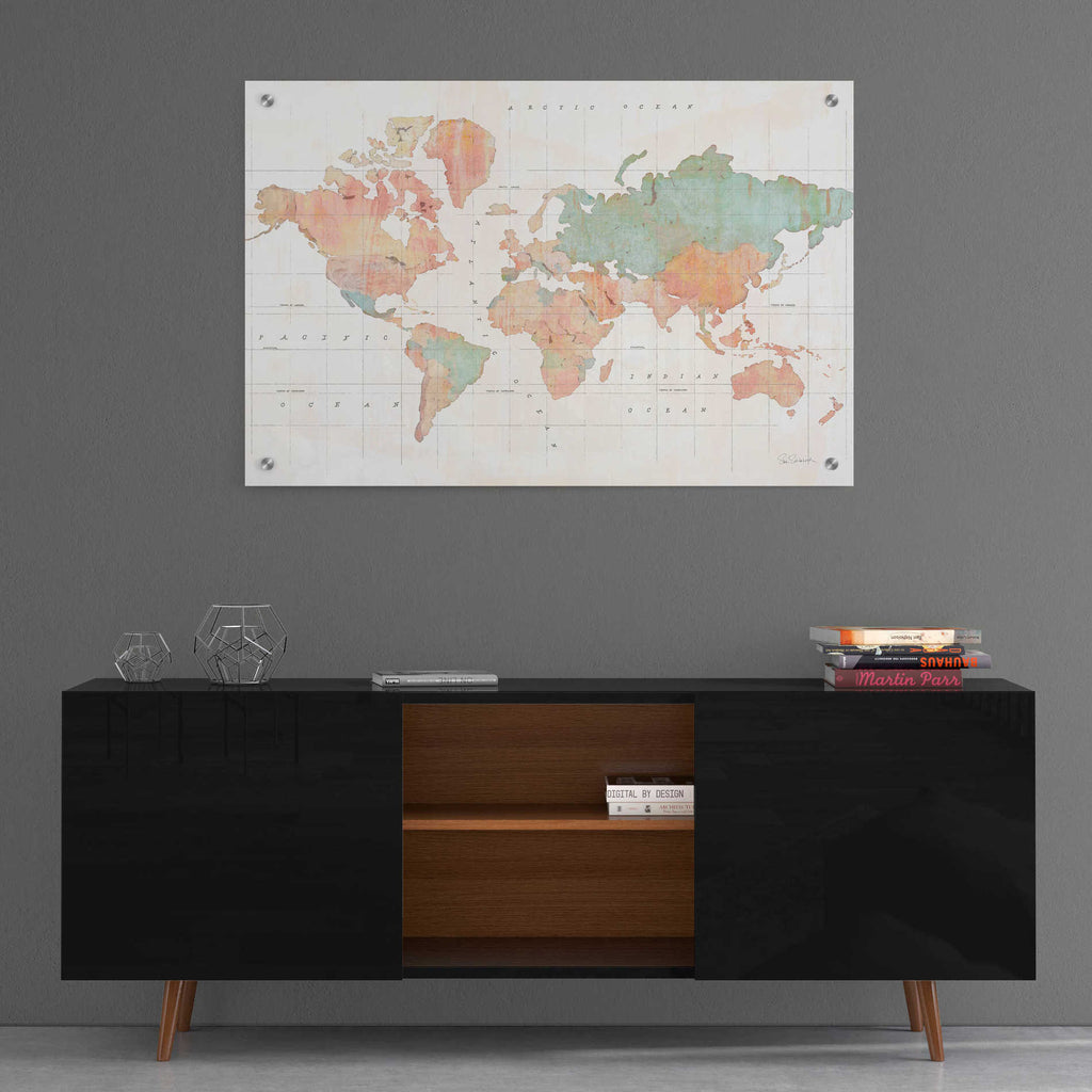 Epic Art 'Across the World II' by Sue Schlabach, Acrylic Glass Wall Art,36x24