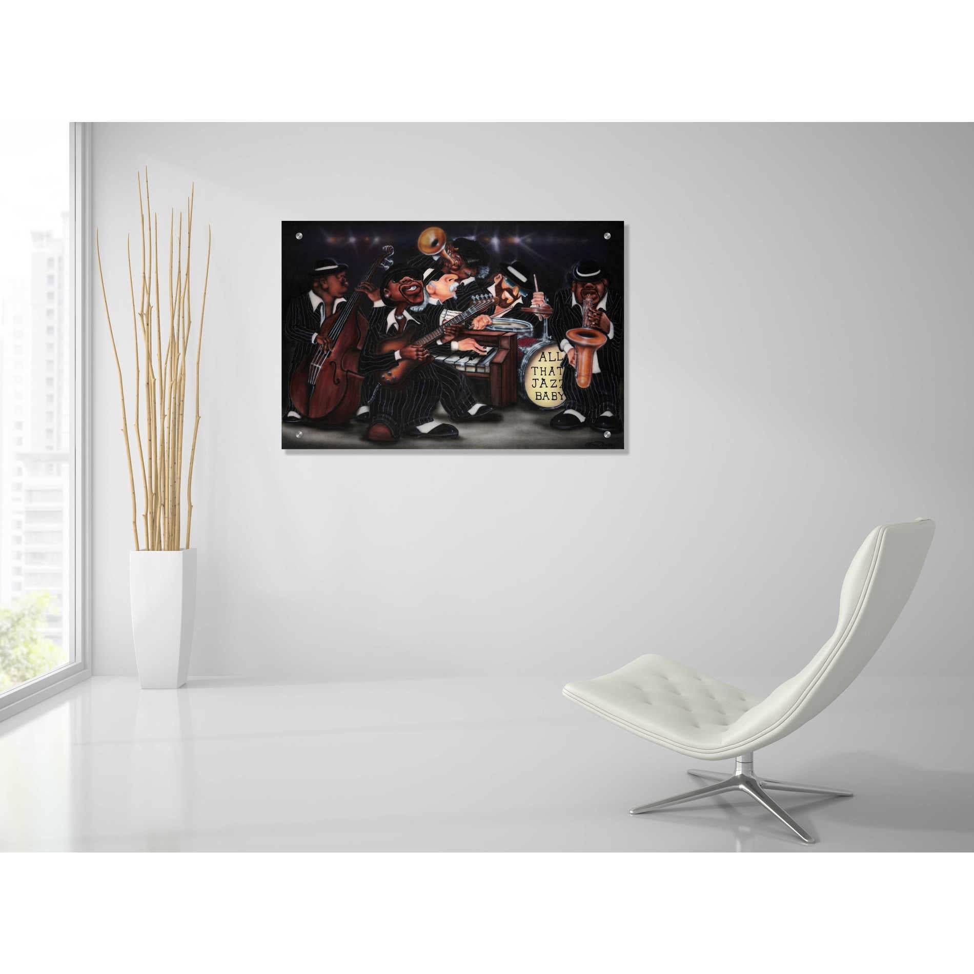 Epic Art 'All That Jazz' by Leonard Jones, Acrylic Glass Wall Art,36x24