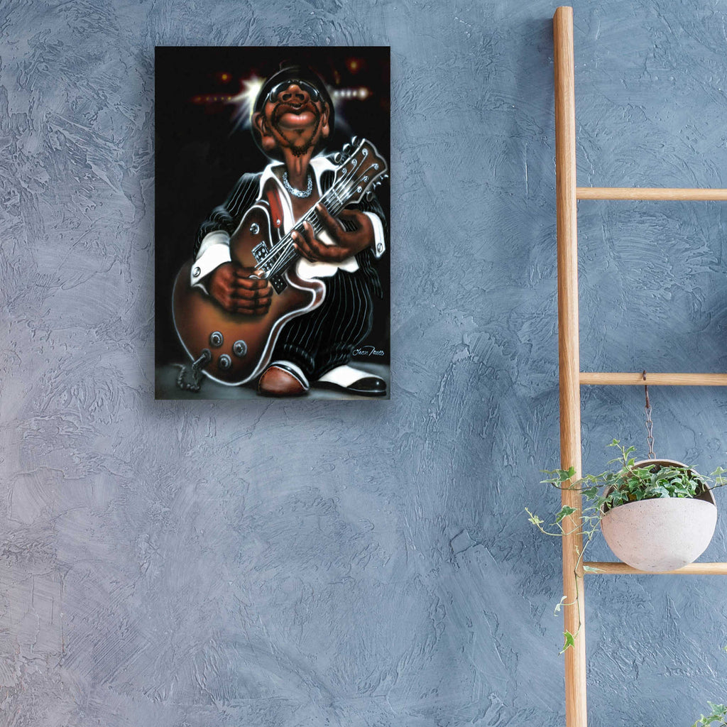 Epic Art 'Jazzman Cool' by Leonard Jones, Acrylic Glass Wall Art,16x24