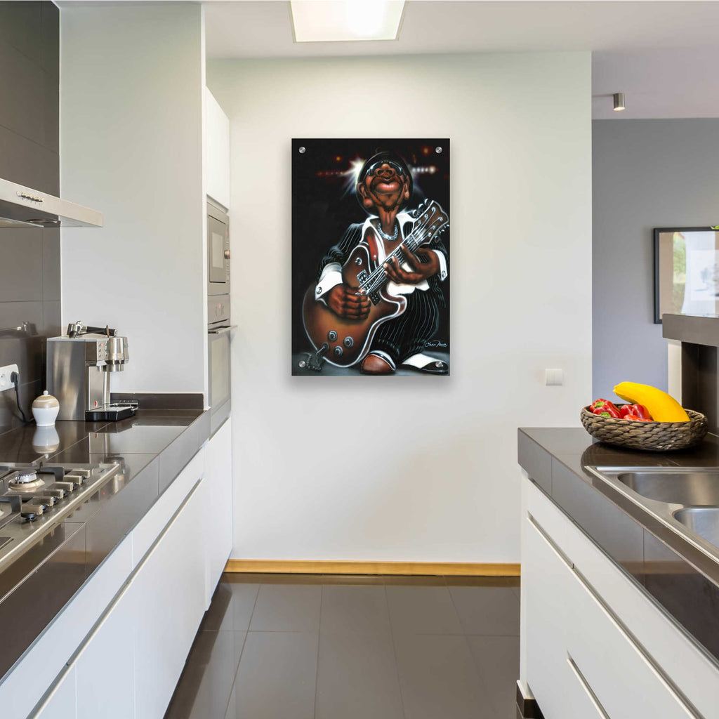 Epic Art 'Jazzman Cool' by Leonard Jones, Acrylic Glass Wall Art,24x36