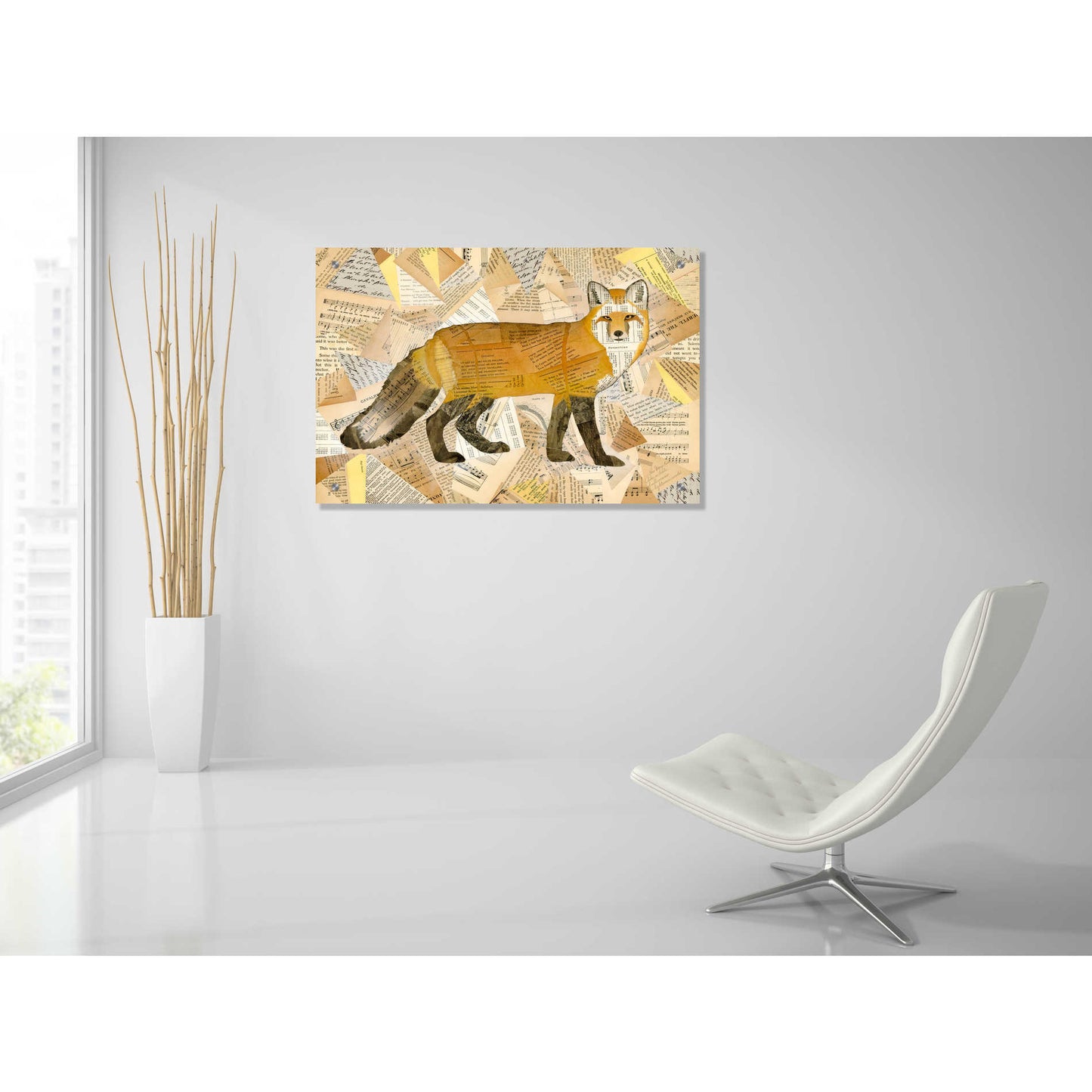 Epic Art 'Red Fox Collage I' by Nikki Galapon, Acrylic Glass Wall Art,36x24