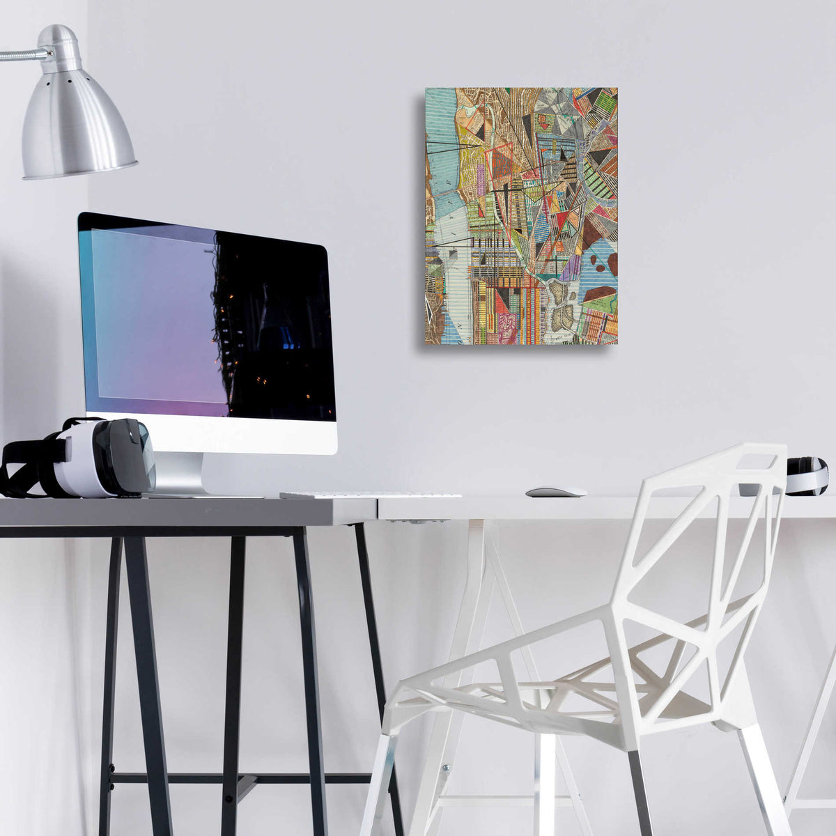 Epic Art 'Modern Map of New York I' by Nikki Galapon, Acrylic Glass Wall Art,12x16