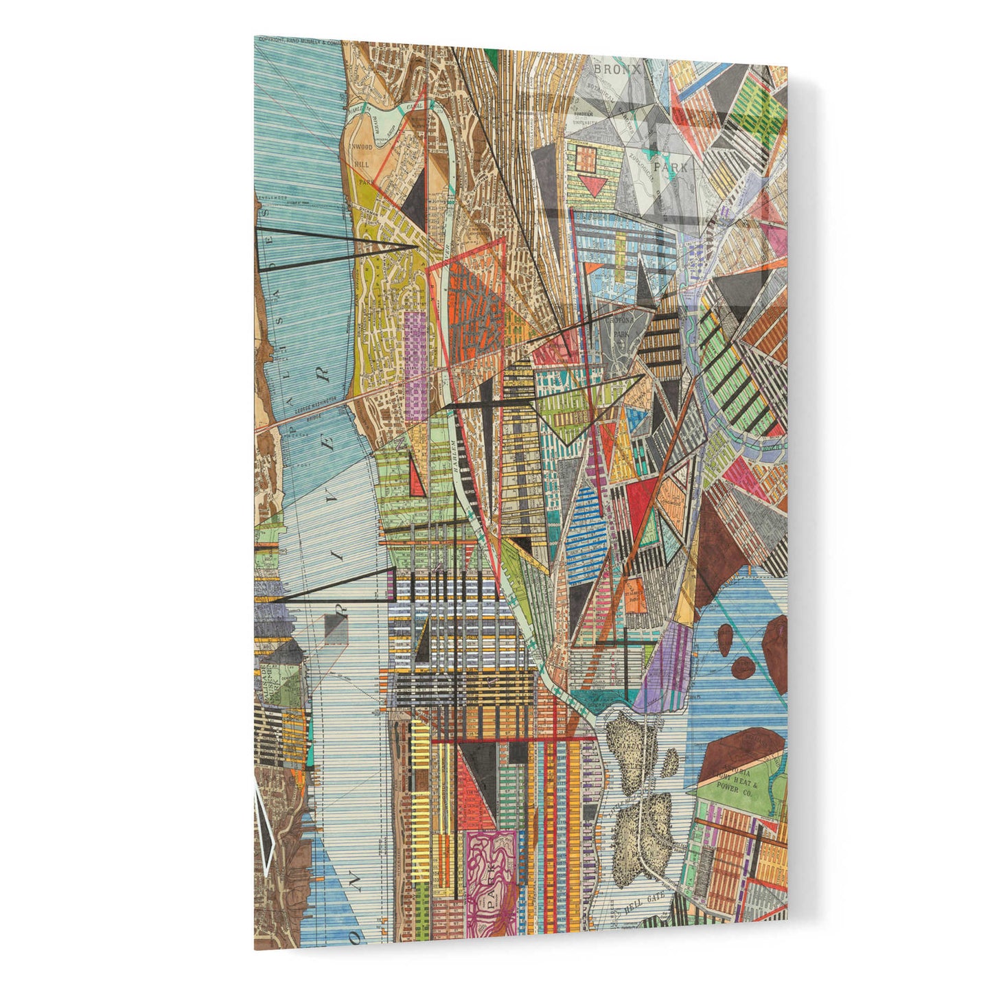 Epic Art 'Modern Map of New York I' by Nikki Galapon, Acrylic Glass Wall Art,16x24