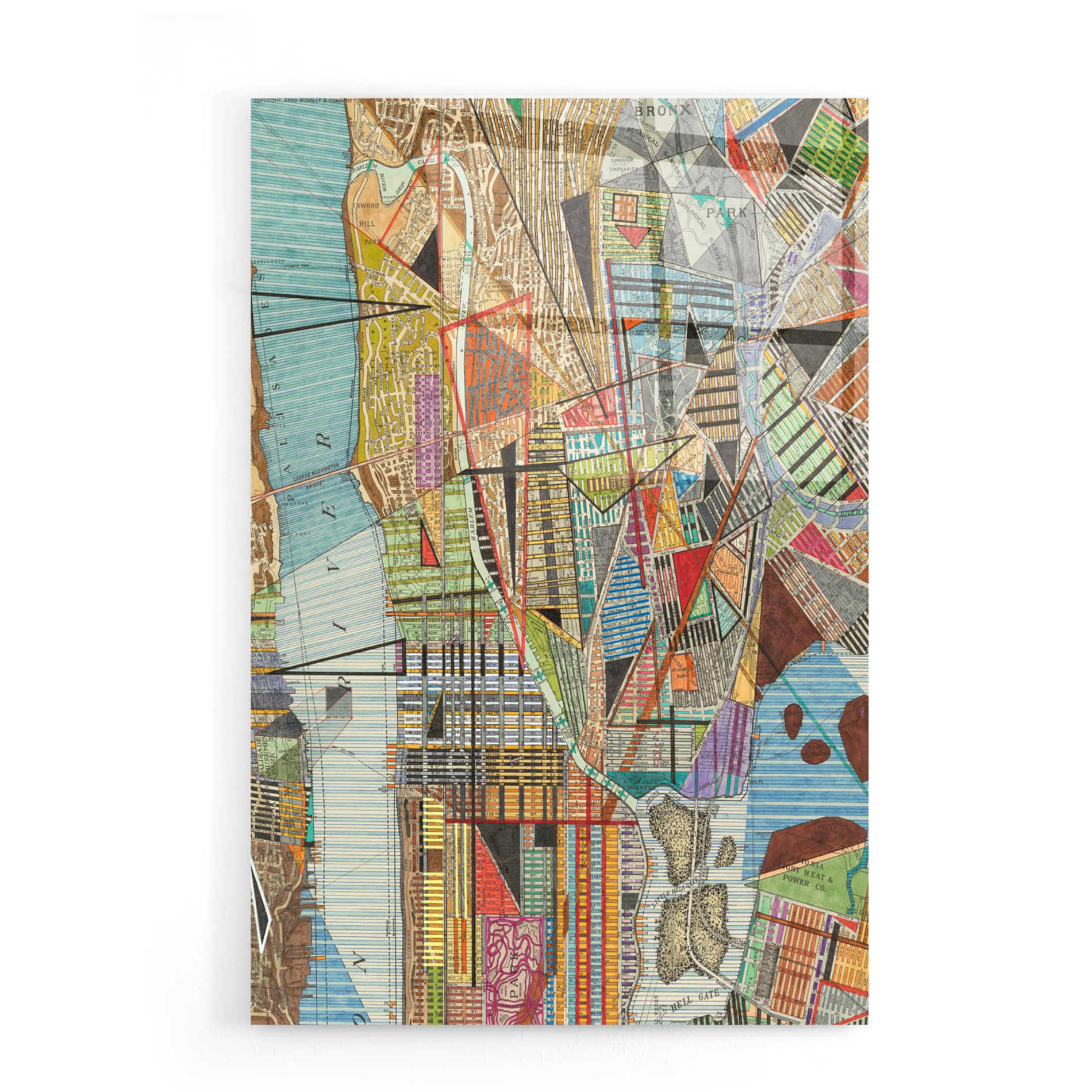 Epic Art 'Modern Map of New York I' by Nikki Galapon, Acrylic Glass Wall Art,16x24