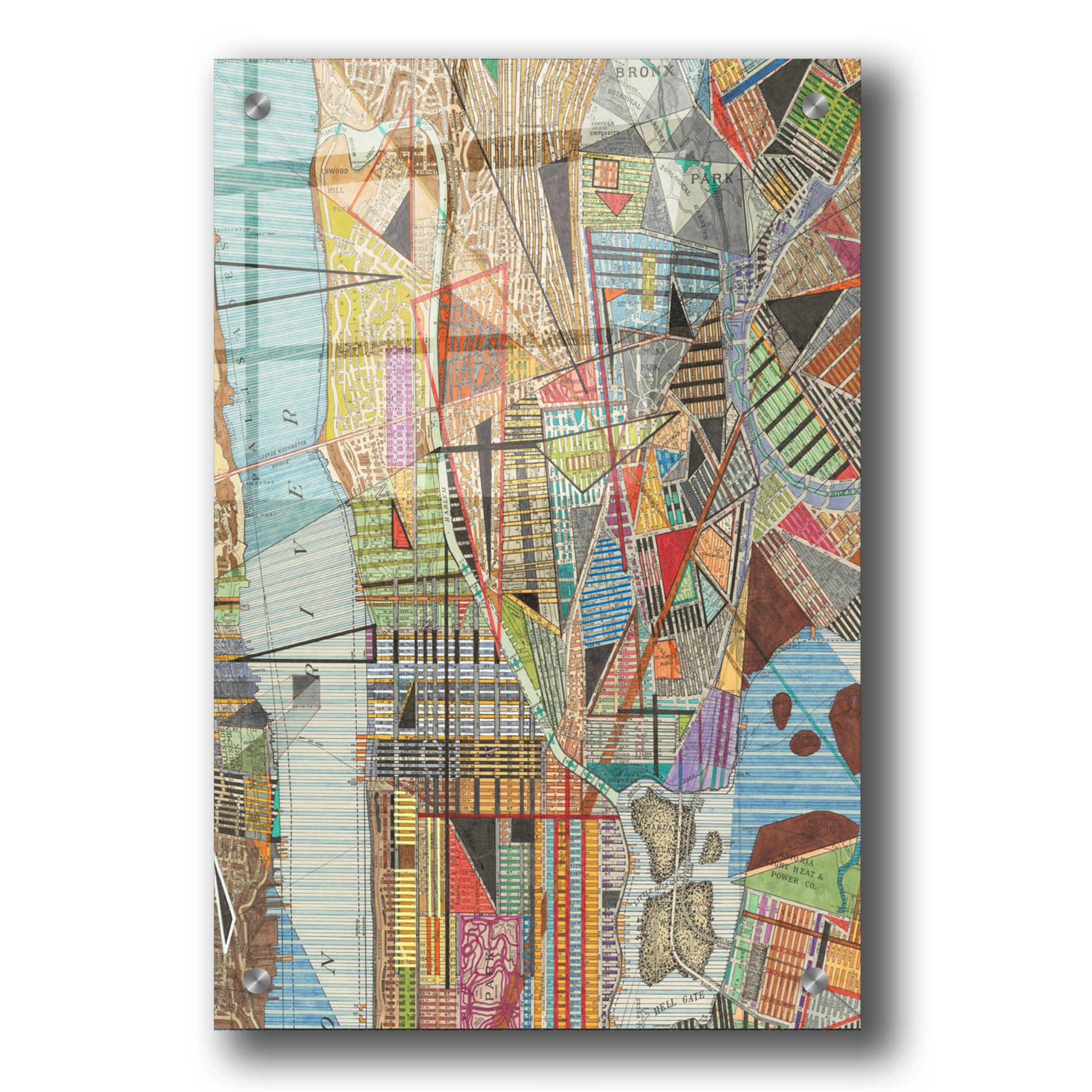 Epic Art 'Modern Map of New York I' by Nikki Galapon, Acrylic Glass Wall Art,24x36
