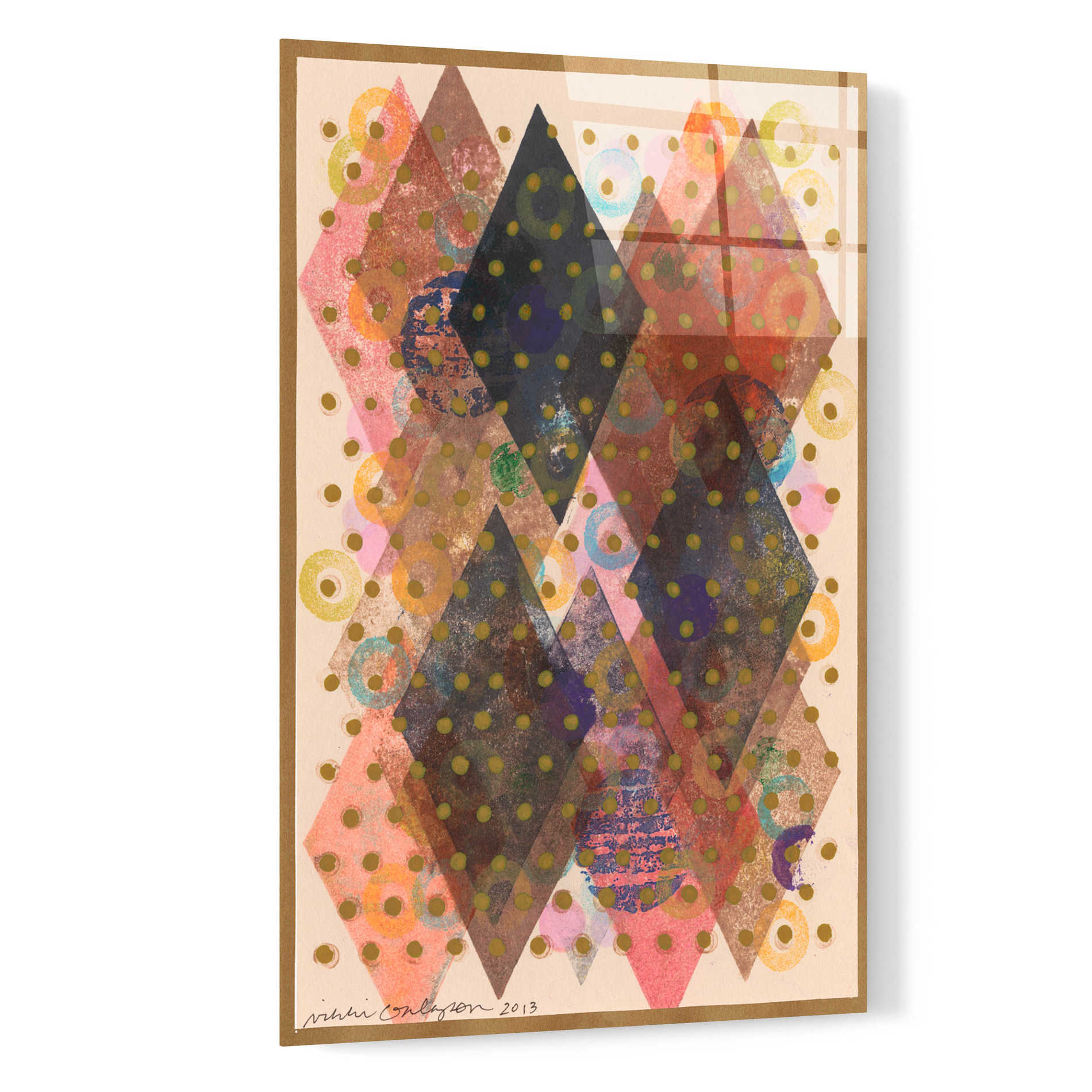 Epic Art 'Inked Triangles I' by Nikki Galapon, Acrylic Glass Wall Art,16x24
