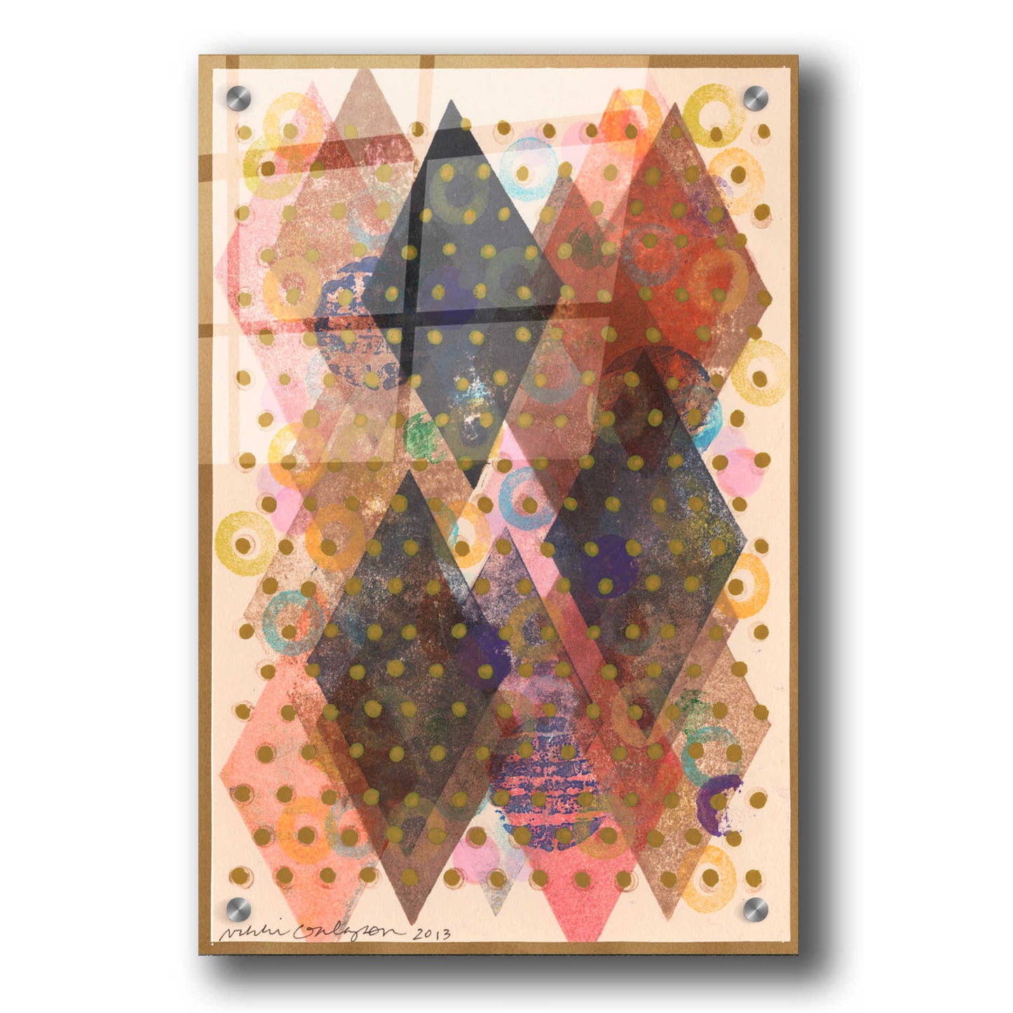 Epic Art 'Inked Triangles I' by Nikki Galapon, Acrylic Glass Wall Art,24x36