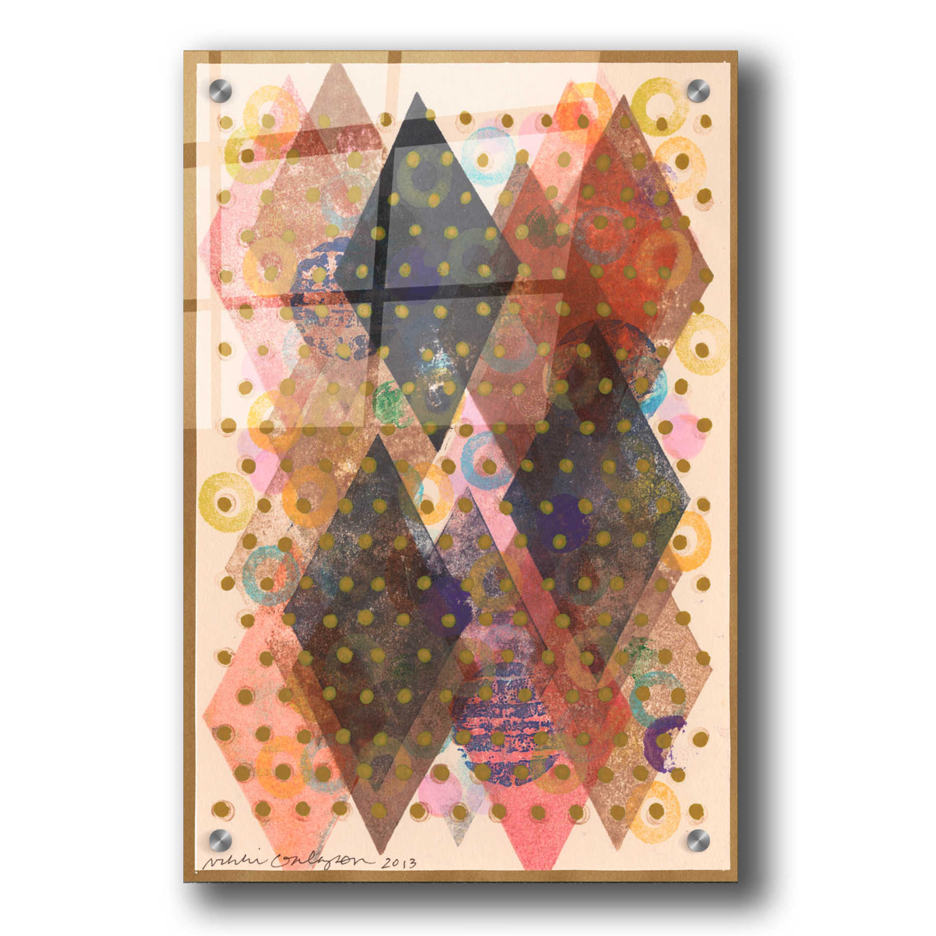 Epic Art 'Inked Triangles I' by Nikki Galapon, Acrylic Glass Wall Art,24x36