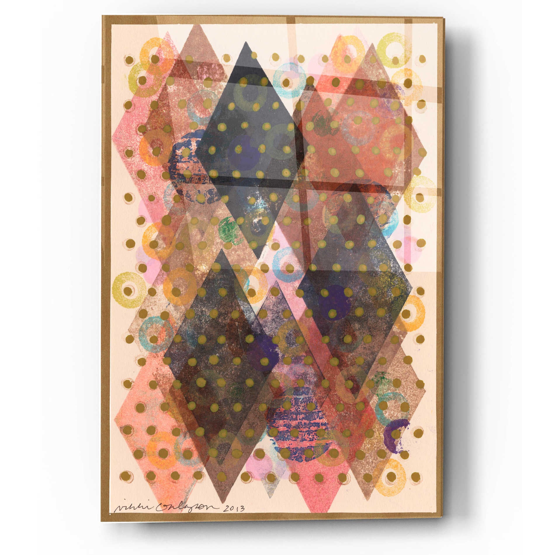 Epic Art 'Inked Triangles I' by Nikki Galapon, Acrylic Glass Wall Art