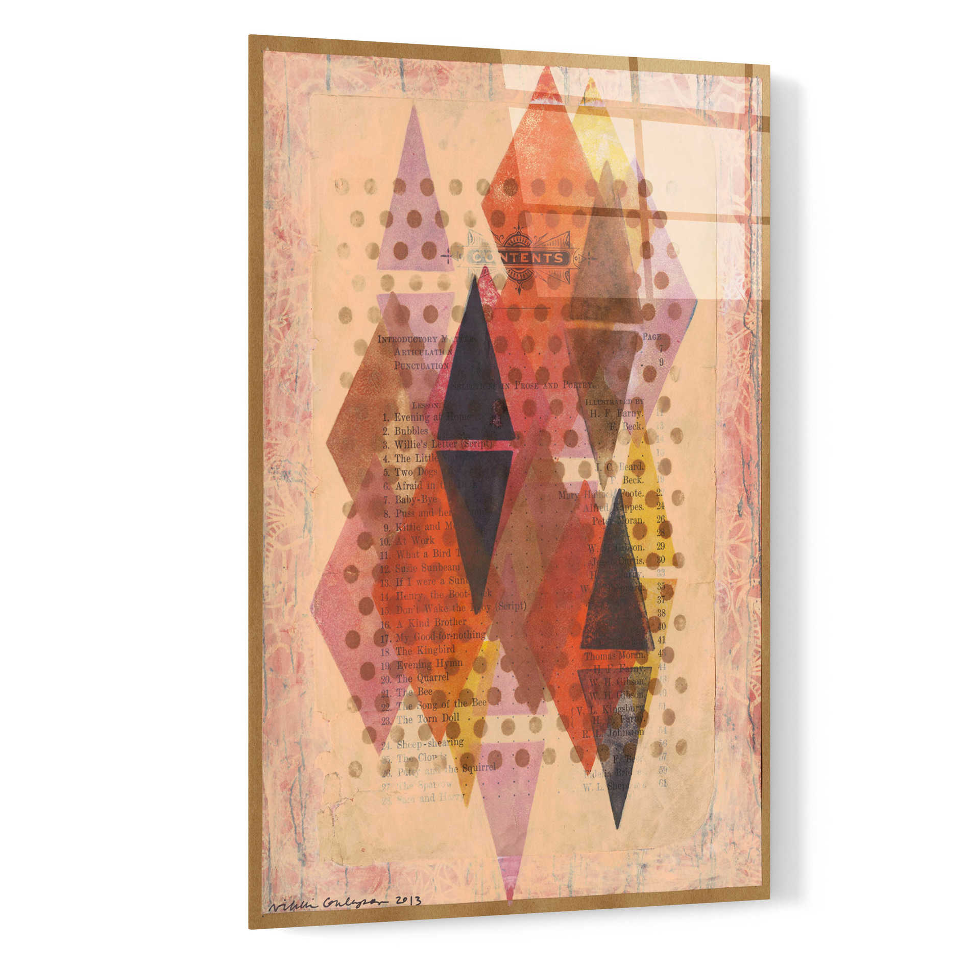 Epic Art 'Inked Triangles II' by Nikki Galapon, Acrylic Glass Wall Art,16x24