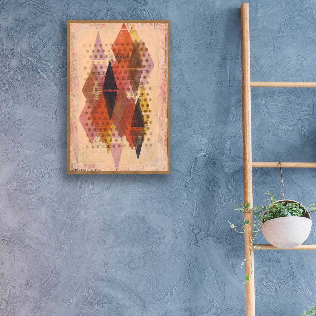 Epic Art 'Inked Triangles II' by Nikki Galapon, Acrylic Glass Wall Art,16x24