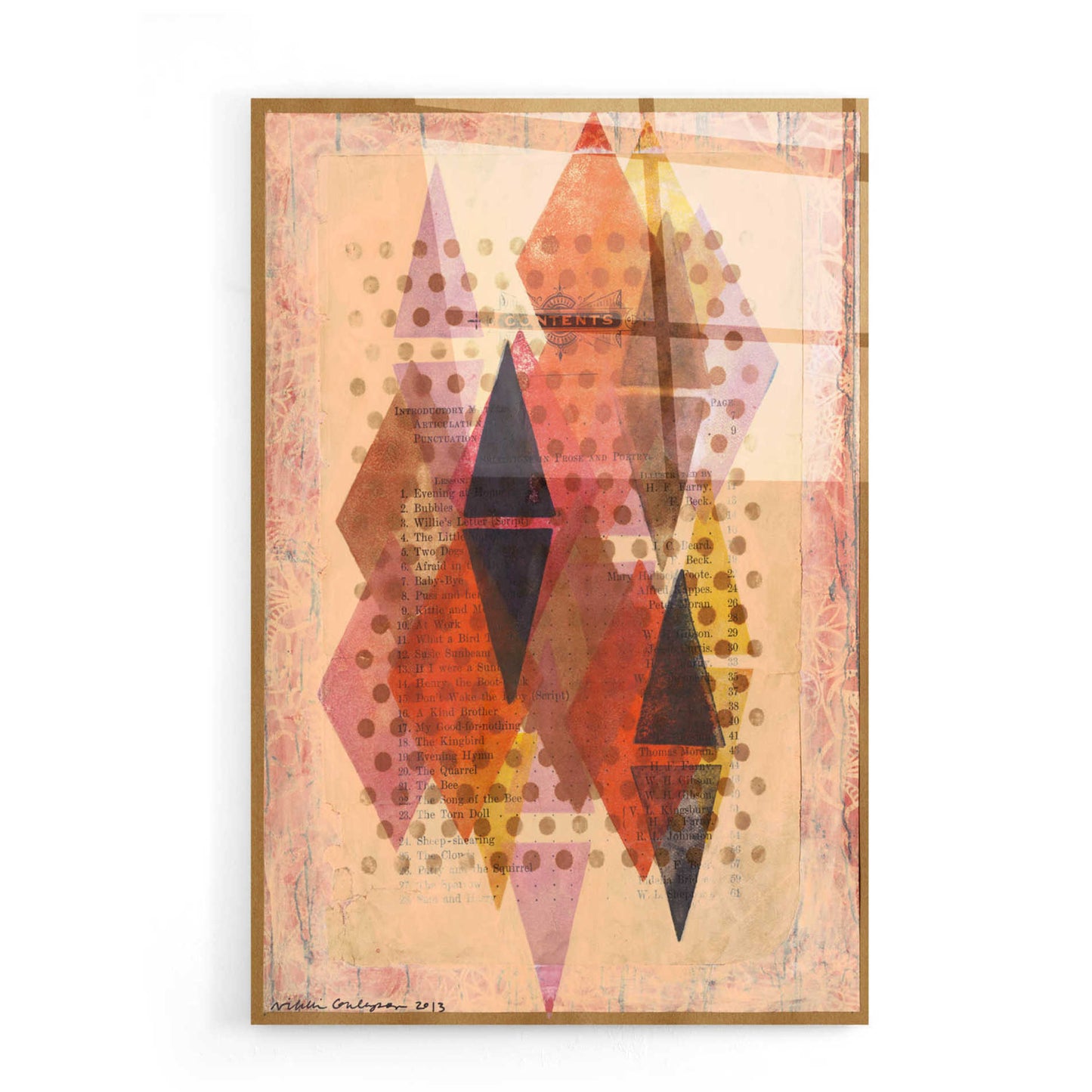 Epic Art 'Inked Triangles II' by Nikki Galapon, Acrylic Glass Wall Art,16x24