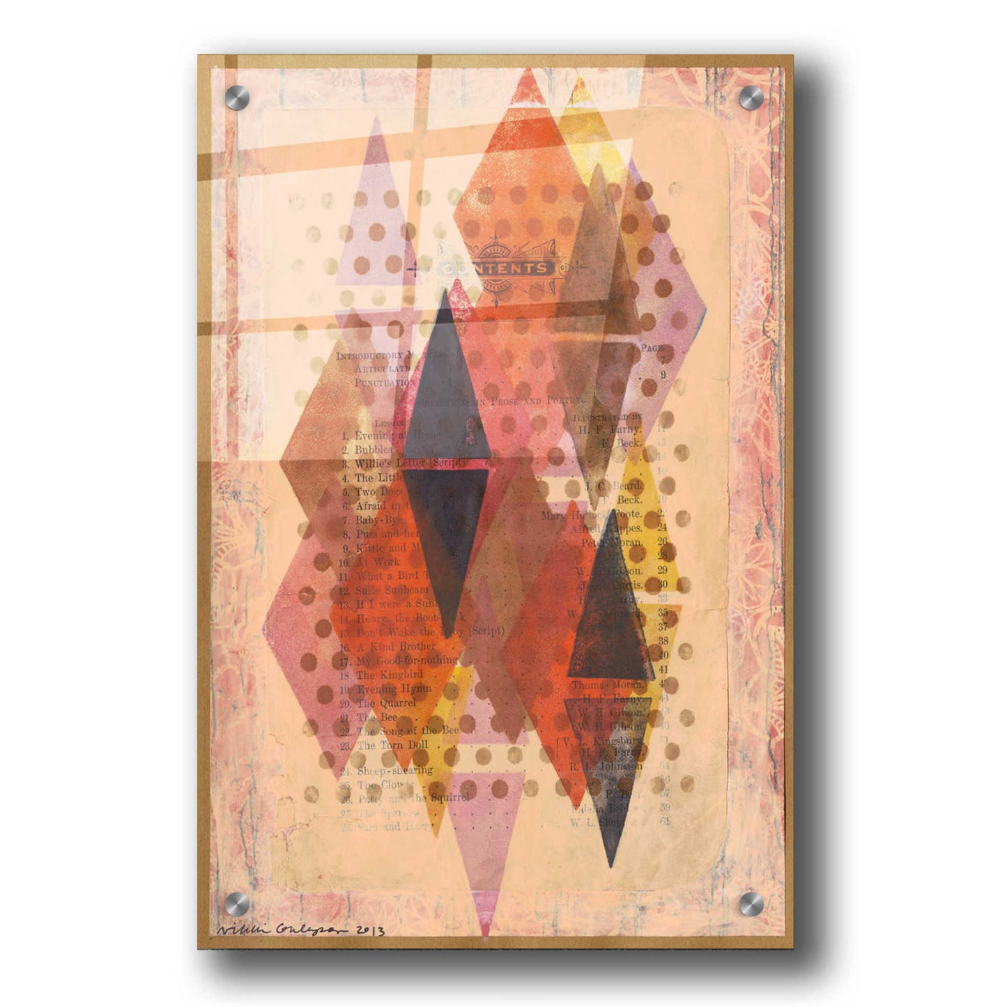 Epic Art 'Inked Triangles II' by Nikki Galapon, Acrylic Glass Wall Art,24x36
