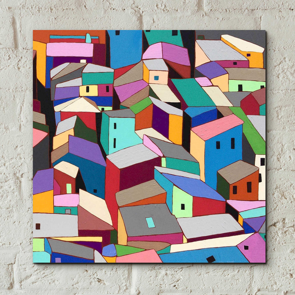 Epic Art 'Rooftops II' by Nikki Galapon, Acrylic Glass Wall Art,12x12