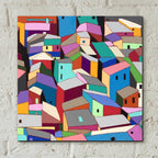 Epic Art 'Rooftops II' by Nikki Galapon, Acrylic Glass Wall Art,12x12