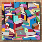 Epic Art 'Rooftops II' by Nikki Galapon, Acrylic Glass Wall Art,36x36