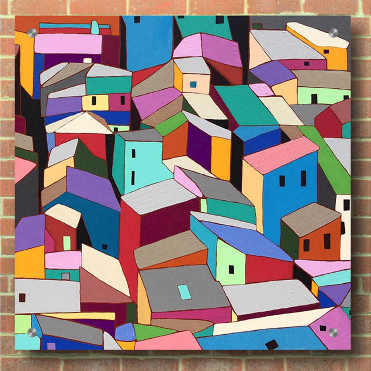 Epic Art 'Rooftops II' by Nikki Galapon, Acrylic Glass Wall Art,36x36